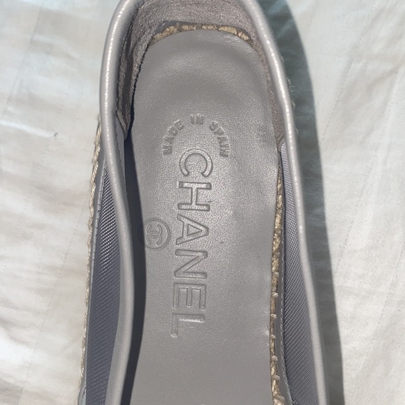 Chanel Mesh/Grosgrain Espadrilles ~grey - Picture 4 of 5
